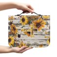 thumbnail image 2 of HELLHERO Butterfly Floral Print Bible Covers for Outdoor Church, Portable Bible Bag PU Leather Lightweight Bible Tote, 2 of 12