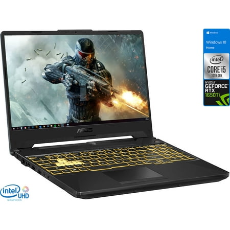 ASUS TUF F15 Gaming Laptop, 15.6" 144Hz FHD Display, Intel Core i5-10300H Upto 4.5GHz, 8GB RAM, 1TB NVMe SSD, NVIDIA GeForce GTX 1650 Ti, HDMI, DisplayPort via USB-C, Windows 10 Home