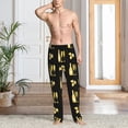 thumbnail image 2 of Yiaed Gold Bottles Print Men's Lounge Pants, Loose PJ Bottoms, Long Pajama Pants for Men-X-Large, 2 of 6