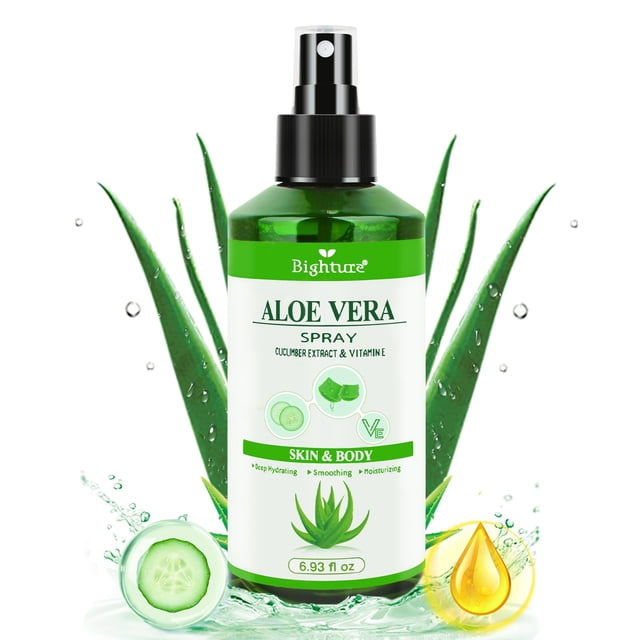 Spray de aloe vera BIGHTURE, aloe puro recién cortado, 200 ml