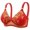 Red, variant on Women's Bras No Wire Under $5 Color Thin And Steel Hoop Gathered Breathable Underwear For Daily Bras