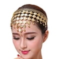 thumbnail image 1 of 4x Diadema Para Danza Del Vientre, Tocado Para La Frente, Accesorio Para Novia Y Mujer, Color Dorado, 1 of 8