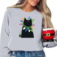 thumbnail image 1 of WEAIXIMIUNG Robe Sweat Midi Décontractée Mode Mignonne Motif de Noël Col Rond Manches Longues, 1 of 3