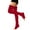 Red, variant on Chuancc Women's Thigh High Socks Over the Knee Cable Knit Boot Socks, Long Warm Fashion Leg Warmers Winter Black A