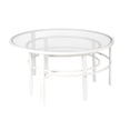 thumbnail image 3 of Henn&Hart 2 Piece Nested Metal & Glass Coffee Table in White, 3 of 8