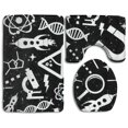 thumbnail image 1 of ABPHQTO Gráfico de la ciencia Juego de alfombras de baño de 3 piezas Alfombra de baño Alfombra de contorno y tapa de inodoro ABPHQTO Cont-CHAPPLE-39589, 1 of 2