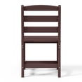 thumbnail image 4 of WestinTrends Ashore Outdoor HDPE Patio Classic Armless Dining Side Chair, Dark Brown, 4 of 9