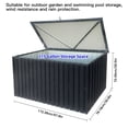 thumbnail image 2 of Outdoor Modern Metal Shed, Sturdiness Medium Waterproof Galvanized Steel Pad-lockable Storage Shed Utility Tool Box, Black, 2 of 6