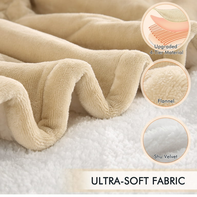 Electric Heated Blanket Queen Size 84 x90 Fast Heating with Dual Controllers 10 Heating Levels 10H Timer Preheat Function Machine Washable
