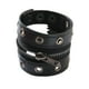 thumbnail image 4 of Pulsera punk de cuero PU con cremallera Zulema Negro, 4 of 7