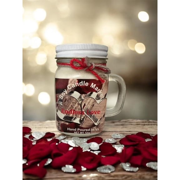 Soy Scented Candles | Handmade & Highly Aromatic Candles Burns Upto 85 Hours in Glass Jar - Perfect for Home Decor, Wedding, Birthday, Dinner (Endless Love, 12 oz)