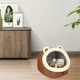 thumbnail image 7 of Nsxcdh Semi Enclosed Cats Bed Polyester Warm Cats Bed Dog Bed With Built In Cushion Cats Shaped And Bear-shaped Dog Bed, 7 of 7