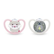 NUK Space Orthodontic Pacifiers, 0-6 Months, 2-Pack