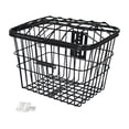 thumbnail image 2 of Cesta de almacenamiento para bicicletas de alambre metálico con tapa negra para bicicletas de hombres y mujeres adultos, 2 of 8