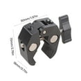 thumbnail image 5 of AOOOWER Universal Camera Clamp 1/4 3/8 Thread Screw Mounts Aluminum Alloy For Tripods, 5 of 8