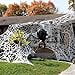 thumbnail image 3 of JOYSELLER Spider Web Halloween Decorations Outdoor, Stretchy 450 sqft Halloween Spider Web, Cut-Your-Own Flexible Spider Webbing for Halloween Decor (Spiders Not Included), 3 of 4