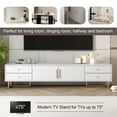 thumbnail image 6 of Harper & Bright Designs Modern TV Stand for 65+ Inch Television, Entertainment Center Media Console Table with Storage, Cabinet Furniture for Living Room, White, 6 of 16