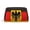 Gold, variant on Leather Makeup Brush Bag With Zipper German Flag Art Portable Travel Cosmetic Organizer Case For Daily Work Essentials Gold