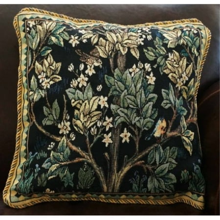 One Tree Of Life B Jacquard Woven Tapestry Cushion Pillow Cover