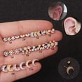 thumbnail image 1 of Pendientes de acero inoxidable con tornillos de doble cara y circonitas, pendientes personalizados y creativos, 1 of 5