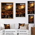 thumbnail image 4 of Designart "The Night of Laylat Al in Islam I" Spiritual Framed Wall Art - Global Yellow Islam Hallway Framed Wall Art Decor, 4 of 6