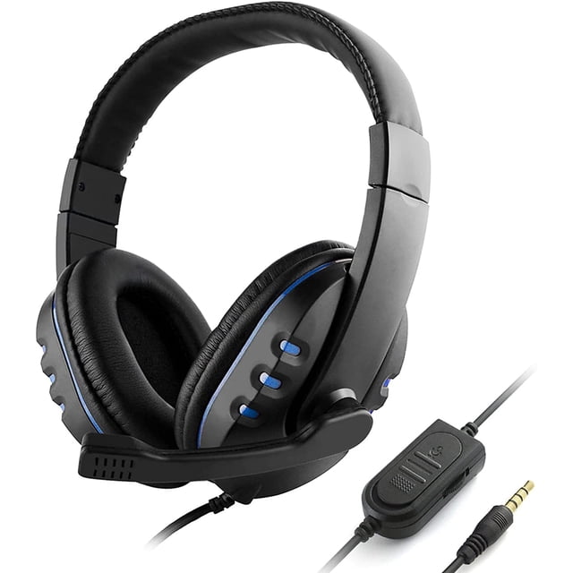 Genérico Auriculares Gaming cables de 3 5mm Orejeras Cerradas con MICR Fono cancelaci n Ruido y Control Volumen para PC Laptop Tel