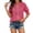 Red, variant on Conairie V Neck T Shirts for Women Half Sleeve Solid Color Puff Sleeve Hollow Out Lace Shirts Loose Fit Blouses Blue XL