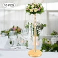 thumbnail image 3 of 10Pcs Crystal Flower Stand Gold Vase 70cm Wedding Centerpieces for Table Decor Gold, 3 of 12