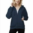 thumbnail image 6 of Women's 300g Cotton Zipper Hoodie Casual Sweatshirt with Pocket, 6 of 9