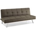thumbnail image 1 of Serta Carson Tufted Sleeper Sofa in Java Brown Fabric Upholstery, 1 of 14