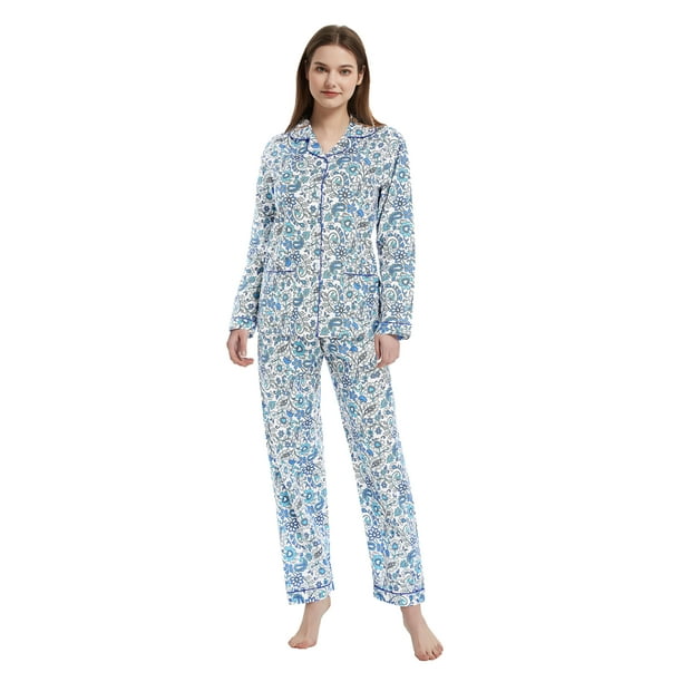 Boardwalk Stripe - Everyday Set<br>Women’s Cotton Notch Collar Pajama Set main image 0