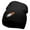 Black, variant on Flaming Rugby Embroidered 8 inch Acrylic Short Blank Beanie - Navy OSFM
