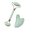 green, variant on Natural Rose Quartz Facial Roller and Heart-Shaped Gua Sha Set, Dual-Sided Quartz Face Roller for Skin Revitalization, Cooling Stone Massager for Vanity Decor and Daily Self-Care Ritual