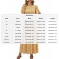 thumbnail image 3 of Xaqiouau Womens Boho Floral Maxi Dress Short Sleeve Casual Summer Long Dress Crew Neck Flowy A Line Beach Vacation Dress, 3 of 7