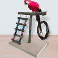 thumbnail image 2 of Pet Bird Play Stand Toy, Parrot Playground Ladder, Wood Perch Ejercicio de escalada para Cockatiel Pinzones Guacamayos , A 32x29x26cm Estilo A 32x29x26cm Yinane puesto de juego de pájaros, 2 of 7