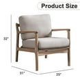 thumbnail image 2 of Bonzy Home Design Accent Chair, Comfy Fabric Armchair with Solid Wood Frame & Removable Cushions, Upholstered Reading Chair for Living Room Bedroom, Beige, 2 of 6
