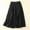 Black, variant on Mqqzkk Women's High Waisted Button Front Skirt A-Line Pleated Midi Long Skirt Elastic Waist Stretchy Skirt with Pockets