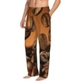 thumbnail image 6 of Sigee Coffee Beans print Men's Pajama Pants Lounge Sleep Bottoms with Elastic Waistband and Pockets-Small, 6 of 6