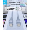 thumbnail image 3 of Anker Nano USB C Cable, 240W Flexible Multi-Color Braided Cord, Fast Charging Type C Charger, compatible for iPhone 17 Series, MacBook Pro and More (Blue, 6ft), 3 of 5