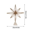 thumbnail image 3 of Fiudx Estrella Dorada Brillante para La Copa Del Árbol, Diseño Hueco de Metal 3D, Base Estable para La Copa Del Árbol, Decoración para Árbol de Navidad de Interior, Ideal para Fiestas de Oficina o Na, 3 of 7