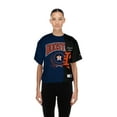 thumbnail image 4 of Women's New Era Navy Houston Astros Upcycled Colorblocked Boxy Cropped T-Shirt, 4 of 5