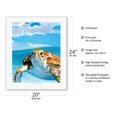 thumbnail image 2 of Honu - Hawaiian Sea Turtle - From an Original Color Painting by Wade Koniakowsky - Fine Art Rolled Canvas Print 16in x 20in, 2 of 4