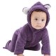 thumbnail image 2 of Mono de forro polar con capucha para bebé recién nacido, cálido, de invierno, color morado, de 6 a 9 meses, 2 of 8