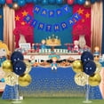 thumbnail image 2 of MBYHSC Navy Blue and Gold Party Decorations Balloon Stand and Tablecloth for Birthday Wedding Anniversary Retirement Father's Day New Years Graduation Decorations 2025, 2 of 5