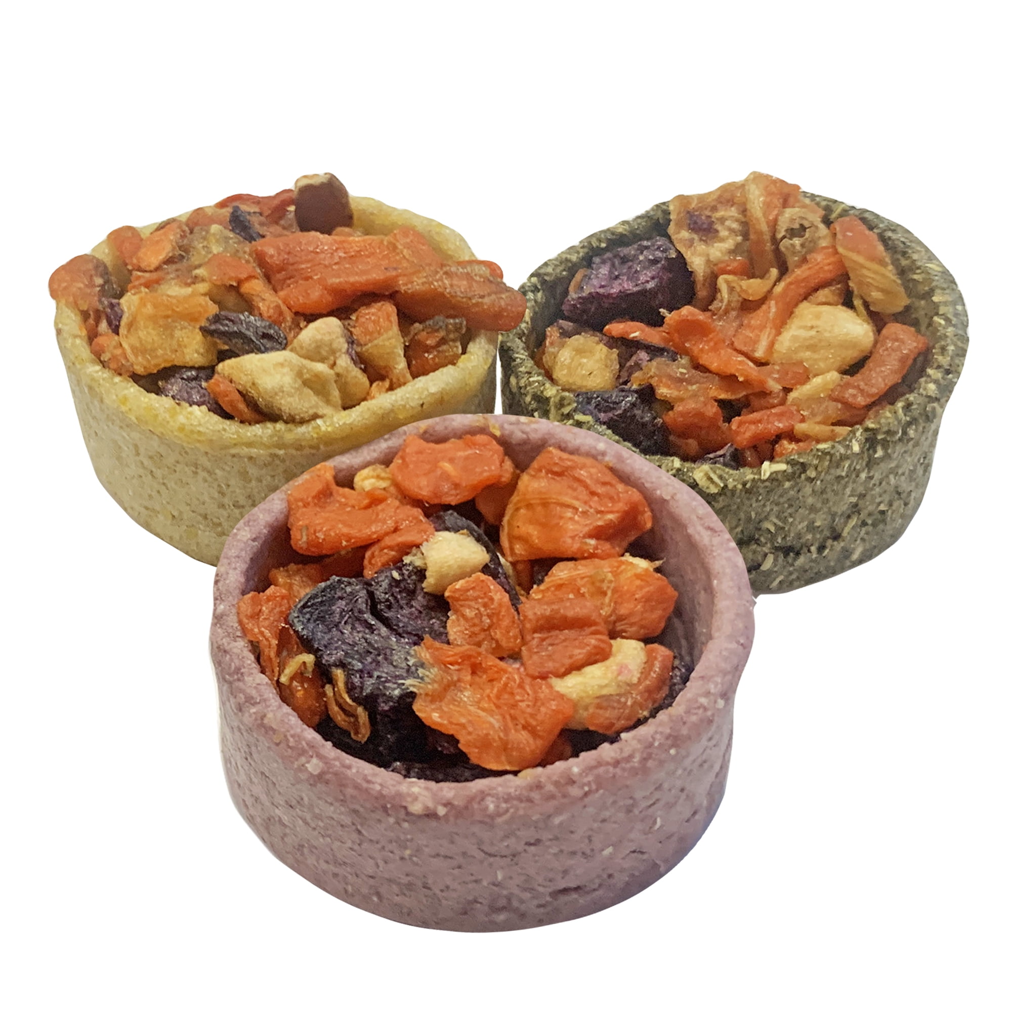 Exotic Nutrition Fruit & Veggie Tarts (12pk) - Delicious Healthy Treat for Guinea Pigs, Chinchillas, Rabbits, and Small Animals