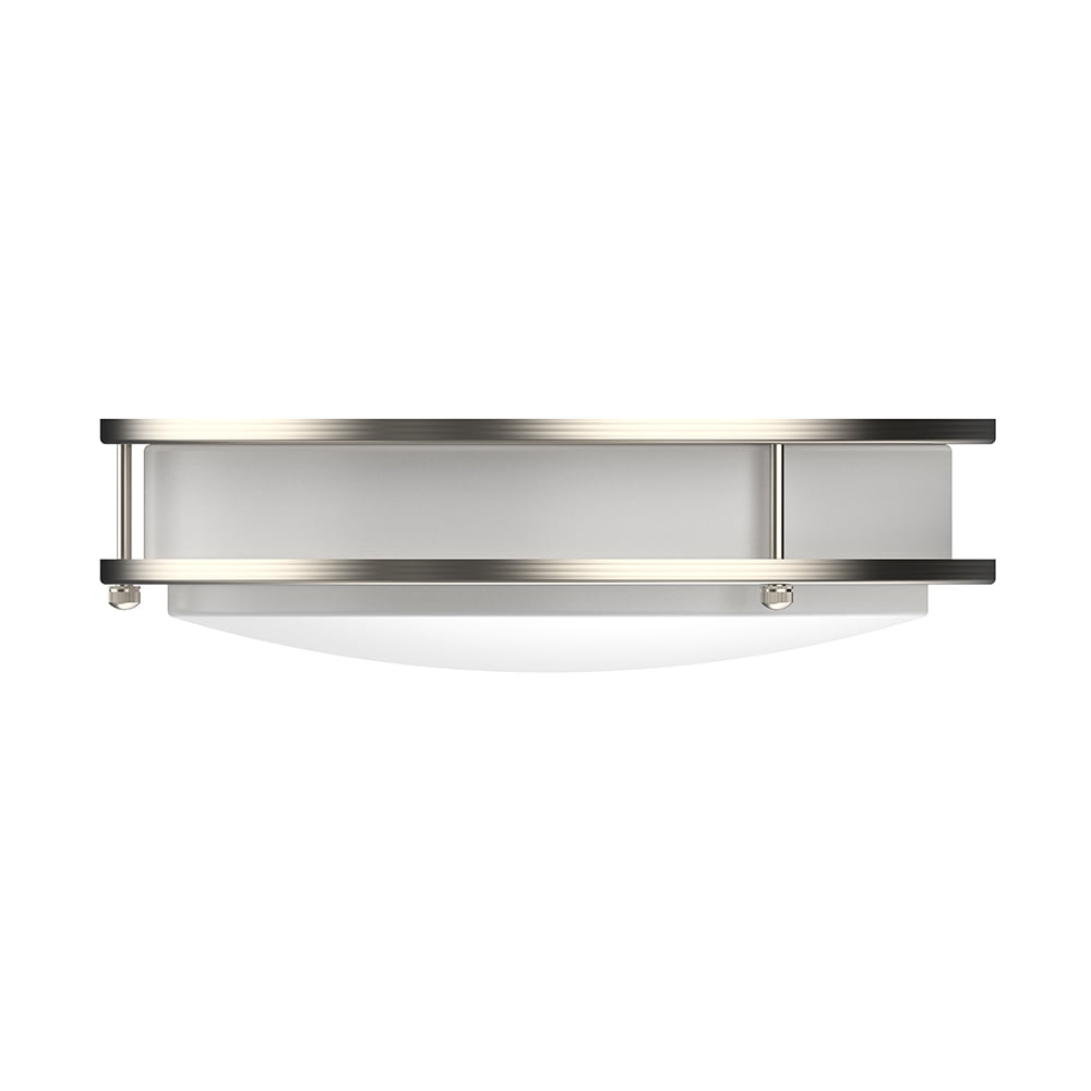 DYMOND 12" LED Ceiling Light Flush Mount Adjustable Color Temperature Dimmable Brushed Nickel (2-Pack)