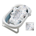 thumbnail image 3 of Cojín de baño para bebé con malla ajustable, alfombrilla flotante para recién nacidos, color blanco, 3 of 14