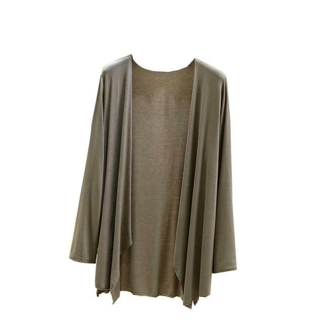 Timegard Womens Summer Tops Lightweight Cardigan Long Sleeve Open Front Comfy Casual Loose Cover Ups