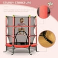 thumbnail image 5 of Resenkos 5.3ft Kids Trampoline with Safety Enclosure Net for Children Ages 3-10 - Red, 5 of 7