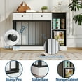 thumbnail image 7 of 47" Farmhouse Dog Crate Furniture, Modern TV Stand with Double Doors Indoor Kennel & Buffet Cabinet with 2 Drawers, Storage Side Table for Small Medium Dogs, 7 of 7